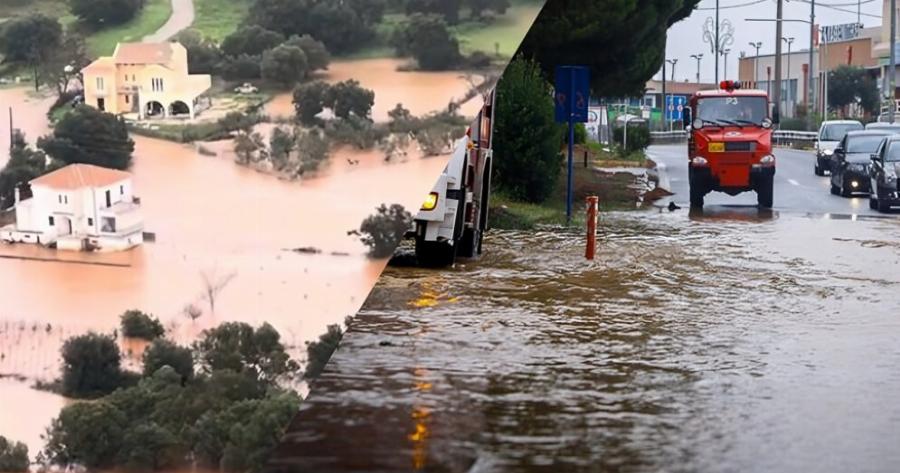 Απόκoσμες εικόνες από γνωστό νησί της χώρας: Εκατοντάδες τόνοι νερού βύθισαν στη λάσπη το νησί – Με ταχύπλοο κινούνται οι κάτοικοι!