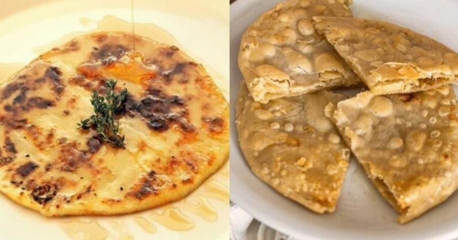 Σκορδάτη τυρόπιτα με γέμιση από παρμεζάνα, γραβιέρα και λεπτή πίτα για φύλλο