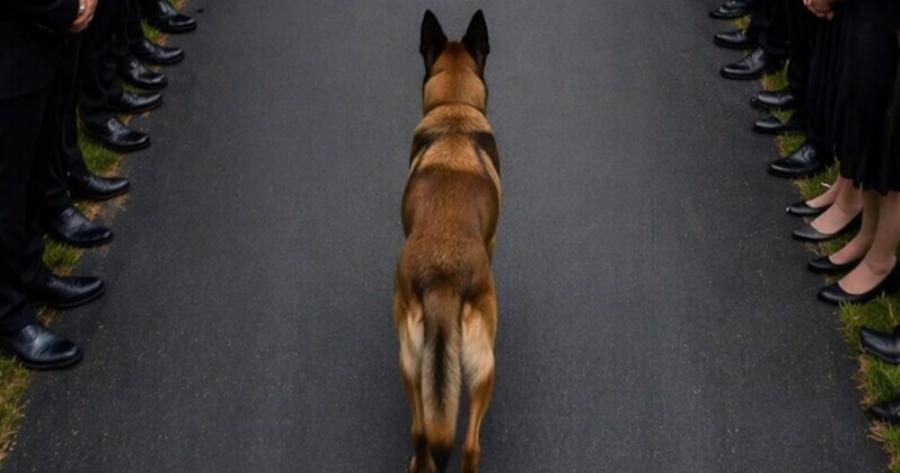 Κατά τη διάρκεια της κηδείας, ο σκύλος πήδηξε ξαφνικά πάνω στο φέρετρο του αφεντικού του και έμεινε ακίνητος, ακόμη κι όταν οι άνθρωποι προσπάθησαν να τον απομακρύνουν, αλλά τότε ο αδελφός του εκλιπόντος παρατήρησε κάτι πολύ παράξενο