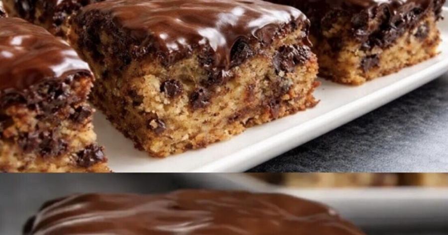 Αφράτο κέικ μπανάνας με σοκολάτα – χωρίς μίξερ και έτοιμο εύκολα