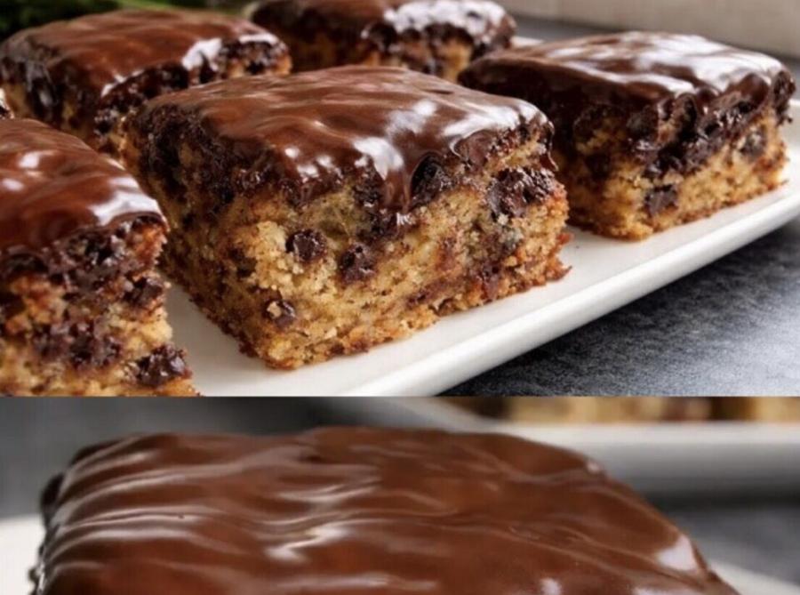 Αφράτο κέικ μπανάνας με σοκολάτα – χωρίς μίξερ και έτοιμο εύκολα