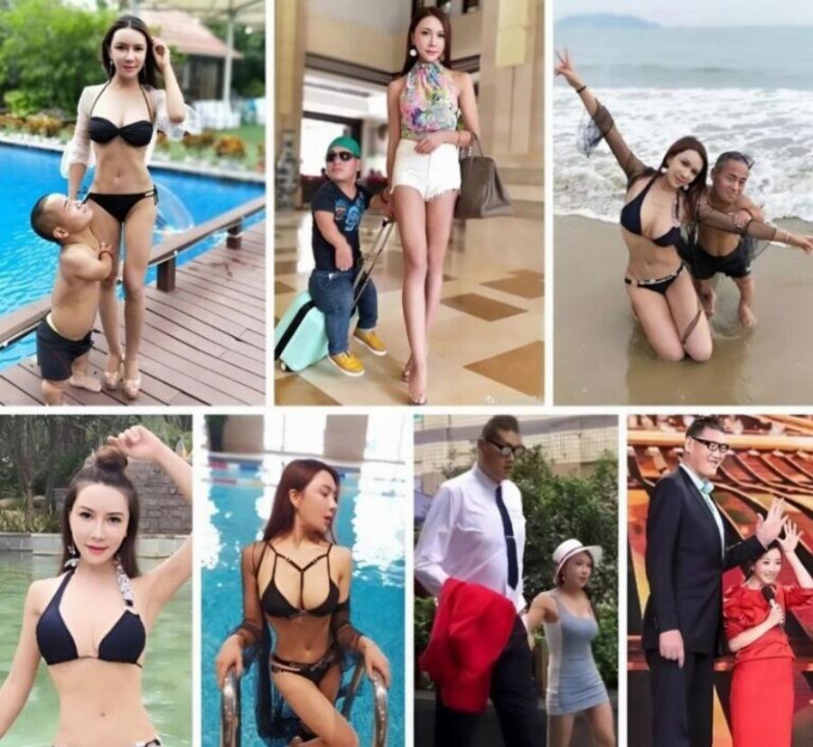 Μια Κινέζα άφησε τον νάνο σύζυγό της για έναν γίγαντα: Να πώς είναι οι σύζυγοι αυτής της κοπέλας