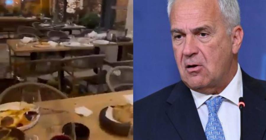 Δείτε βίντεο από την επίθεση κατά του Μάκη Βορίδη -Του πέταξαν αυγά, τραπέζια και φώναζαν συνθήματα – Φυγαδεύτηκε από την ΕΛ.ΑΣ