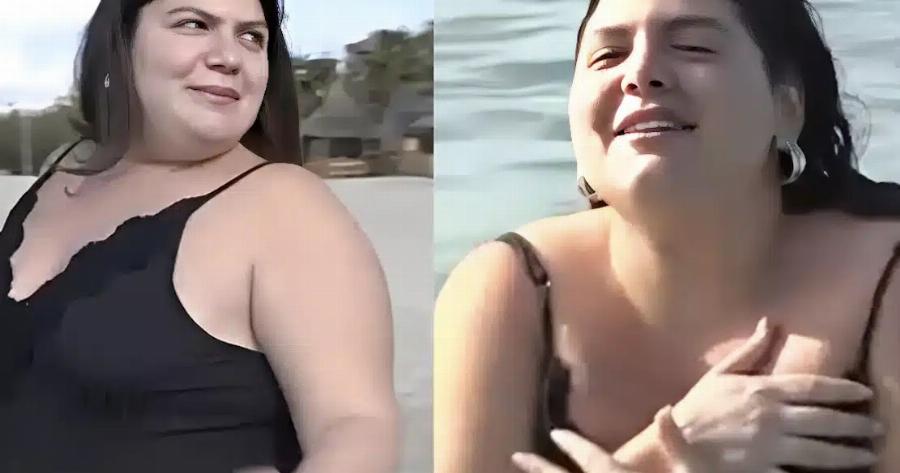 Δανάη Μπάρκα: Έβαλε το μαγιό της και βούτηξε στη θάλασσα, αψηφώντας το κρύο