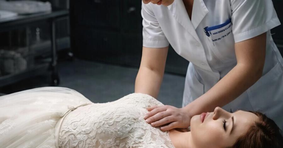 Η νύφη πέθανε την ίδια στιγμή κατά τη διάρκεια του γάμου και τη μετέφεραν στο νεκροτομείο, όμως η υπάλληλος του νεκροτομείου παρατήρησε κάτι παράξενο: η νύφη είχε ροδαλά μάγουλα, σαν να ήταν ζωντανή, και χτυπούσε η καρδιά της