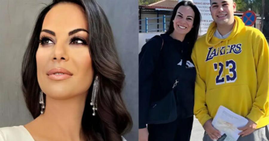 Εύη Βατίδου: Ποζάρει με τον 22χρονο γιο της, Χρήστο έξω από το στρατόπεδο πριν παρουσιαστεί