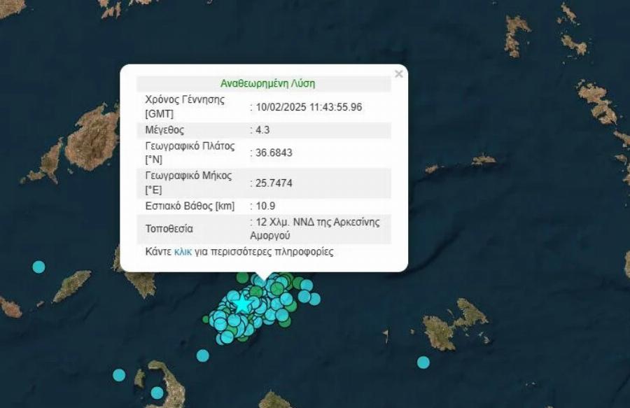 Μόλις xτύπnσε τη Σαντορίνη