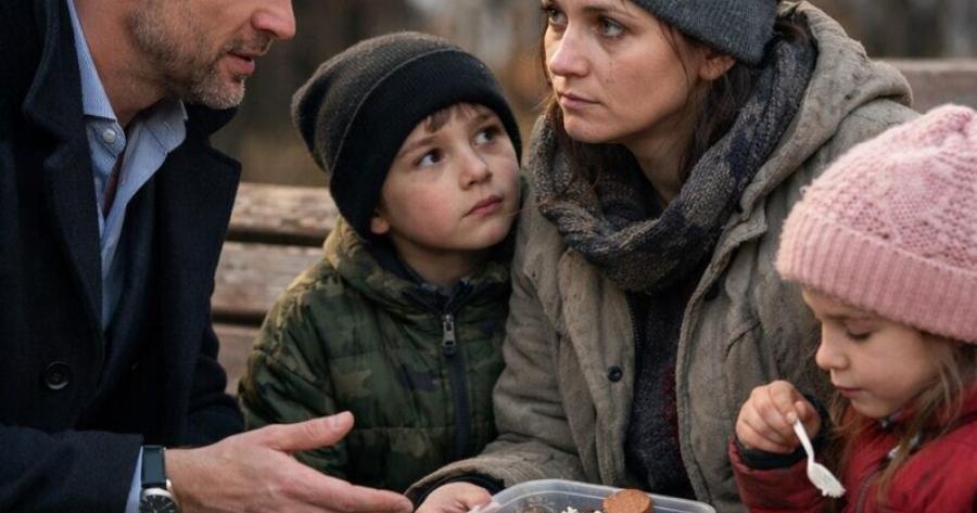 Ένας πλούσιος ξένος είδε μια μητέρα να μοιράζεται ένα μόνο μικρό γεύμα με τα παιδιά της… Auτo που έκανε στη συνέχεια άλλαξε για πάντα τη ζωή τους