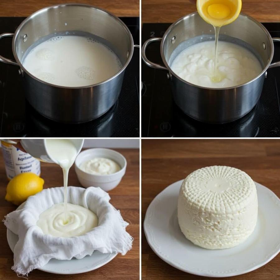 Με γάλα, λεμόνι και γιαούρτι έφτιαξα τυρί στο σπίτι