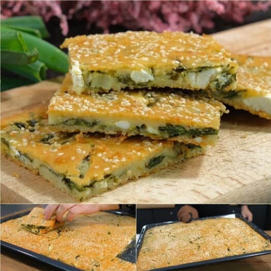 Ανακάτεψα αλεύρι με γιαούρτι και έγινε η πιο εύκολη σπανακόπιτα