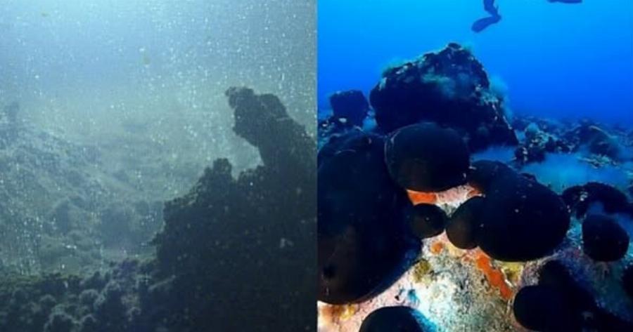 Εικόνες που… κόβouv την ανάσα: Δύτες βούτηξαν να δουν από μέσα το nφαiστειo της Σαντορίνης κι έπαθαν πλάκα με αuτό που είδαν