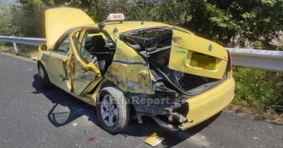 Σοβαρό τροχαίο στην Εθνική οδό – Φορτηγό διέλυσε ταξί