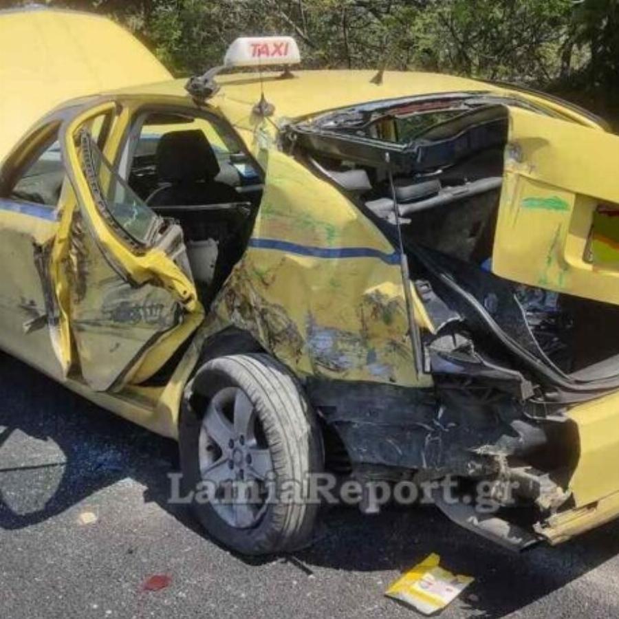 Σοβαρό τροχαίο στην Εθνική οδό – Φορτηγό διέλυσε ταξί