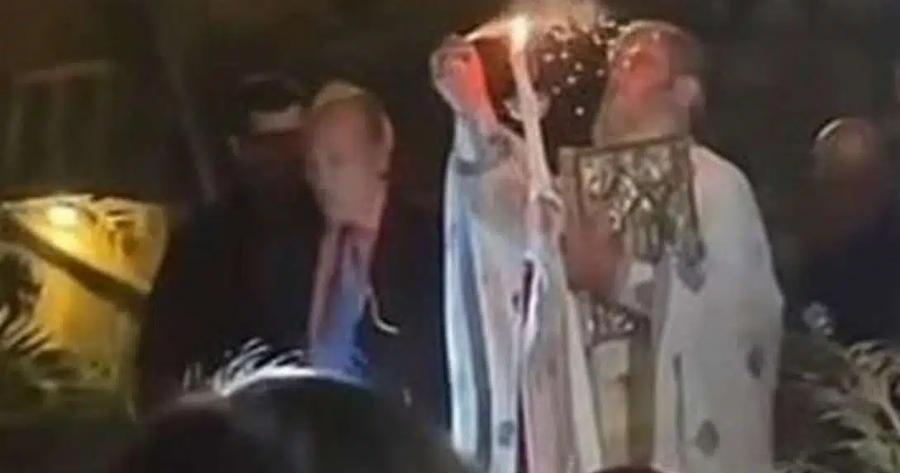 Απίστευτο: Παπάς πέταξε δυναμιτάκι την ώρα της Ανάστασης