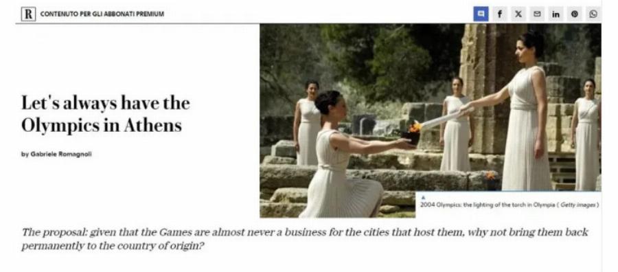 Ολυμπιακοί Αγώνες: Αίσθηση έχει προκαλέσει η είδηση για την μόνιμη επιστροφή των Ολυμπιακών Αγώνων στην κοιτίδα τους, την Ελλάδα. Πού ξεκινά η αλήθεια και τι ισχύει;