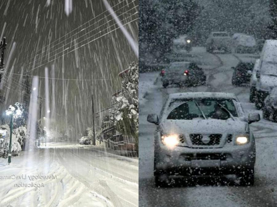 Ξεκίνησε το πυκνό Χιόνι στην Αττική: Δείτε Τώρα που Χιονίζει