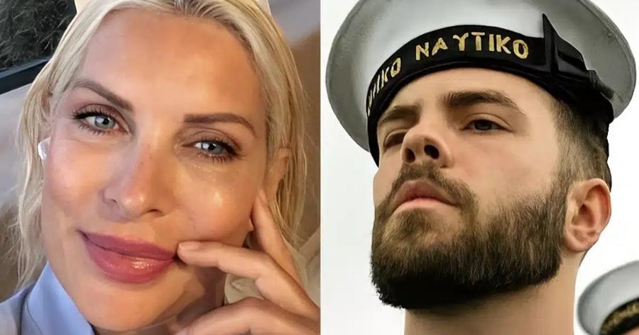 Δυο μέτρα άντρας: Περήφανη η Μενεγάκη με την νέα φωτογραφία του γιου της από το Ναυτικό