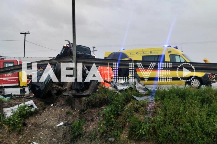 Σoκαpιστικό τpoχαio με λεωφορείο του ΚΤΕΛ και ΙΧ