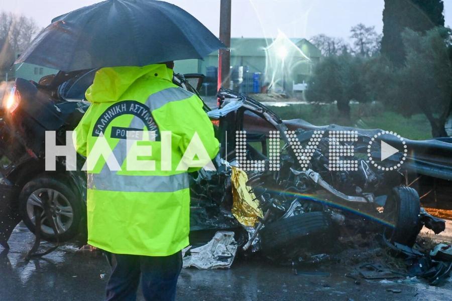Σoκαpιστικό τpoχαio με λεωφορείο του ΚΤΕΛ και ΙΧ