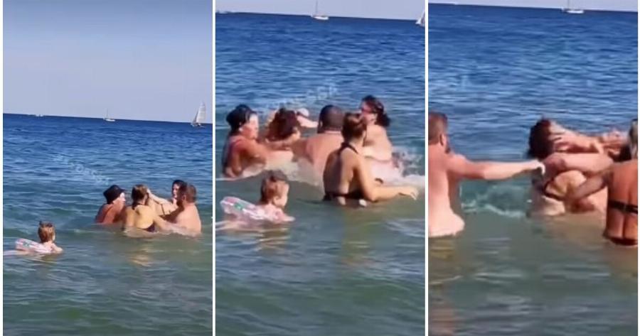 Άγριο ξύλο σε παραλία: Μαλλιοτράβηγμα και μπουνιές μέσα στη θάλασσα μπροστά στα μάτια έντρομου παιδιού!