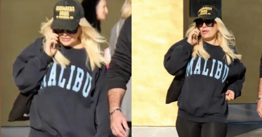 Σούσουρο με τη νέα εντυπωσιακή εμφάνıση της Ελένης Μενεγάκη με κολάν, καμπύλες και παντόφλες