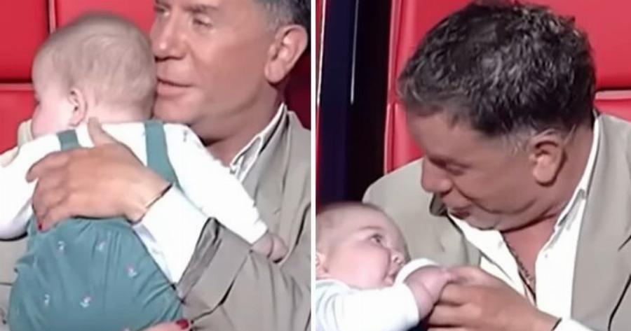 The Voice: Ο Μαζωνάκης πήρε στην αγκαλιά του μωρό και το τάισε – Πως αντέδρασαν οι όλοι στο πλατό