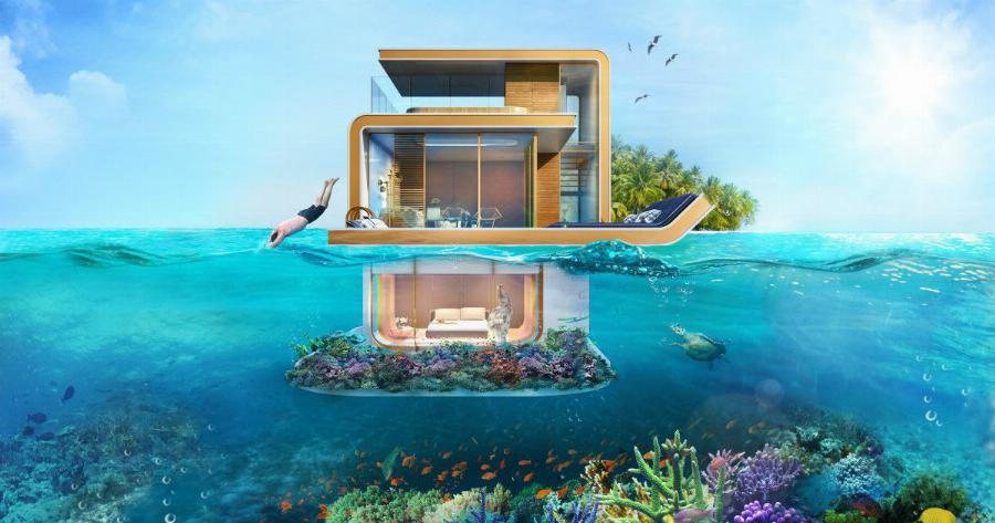 Ένα Αρχιτεκτονικό ΘΑΥΜΑ: Αυτές οι Πλωτές Βίλες διαθέτουν Υποβρύχιες Κρεβατοκάμαρες με Θέα τον Βυθό της θάλασσας!