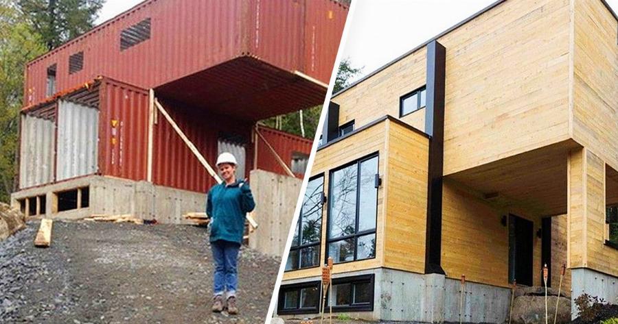 Έχτισε το σπίτι της από Κοντέινερ. Μόλις το δείτε… Θα μείνετε άφωνοι!