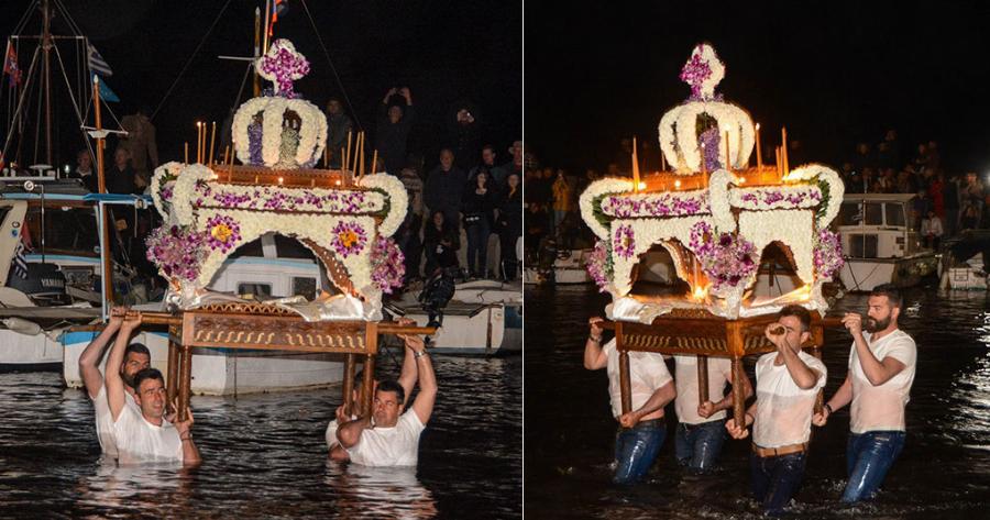 Ο θαλασσινός Επιτάφιος στο Καμίνι της Ύδρας