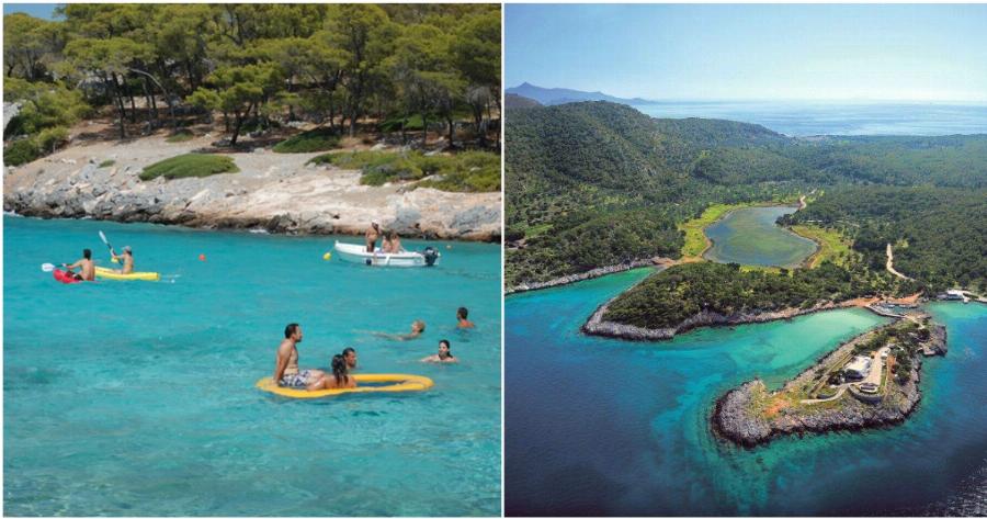 Αγκίστρι: Το νησί «διαμαντάκι» με τα κρυστάλλινα τιρκουάζ νερά μόλις 1 ώρα από την Αθήνα