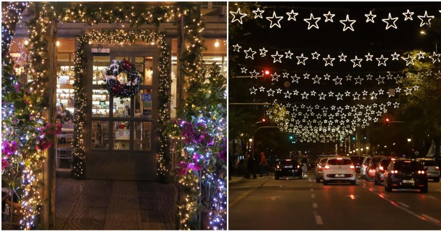 Χριστουγεννιάτικη ατμόσφαιρα στο κέντρο της Αθήνας: Δρόμοι, πλατείες και καταστήματα γέμισαν λαμπιόνια