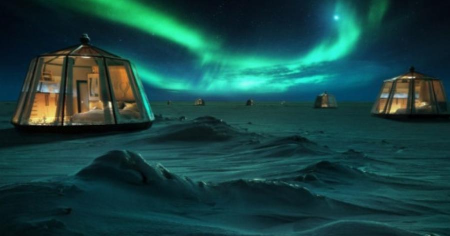 Το βορειότερο ξενοδοχείο στον κόσμο: Γυάλινα ιγκλού κάτω από το Βόρειο Σέλας