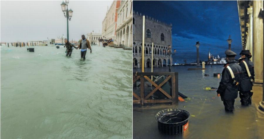 «Πνίγεται» η Βενετία»: Η νύχτα της καταστροφής – Φωτογραφίες από τη χειρότερη πλημμυρίδα εδώ και 50 χρόνια