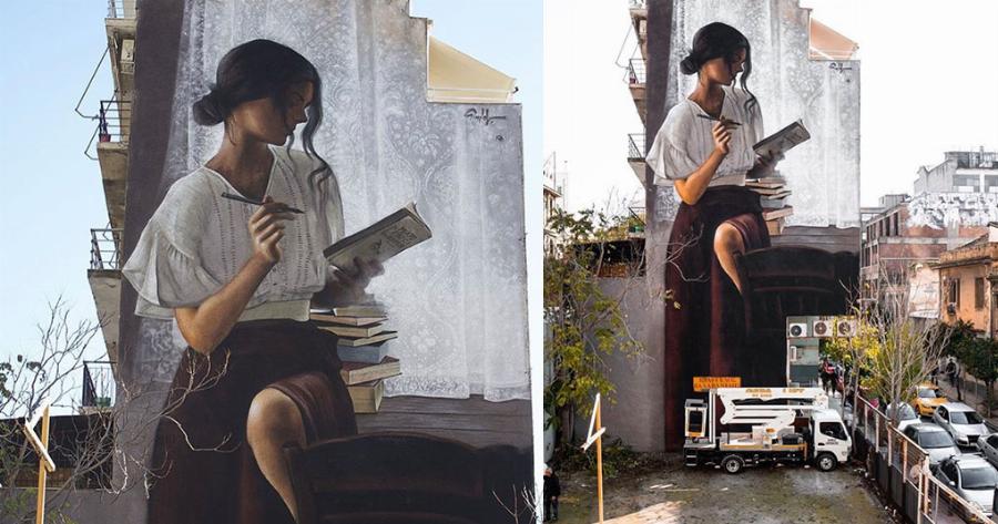 Το νέο μαγικό γκράφιτι στο κέντρο της Αθήνας είναι ένα πραγματικό έργο τέχνης