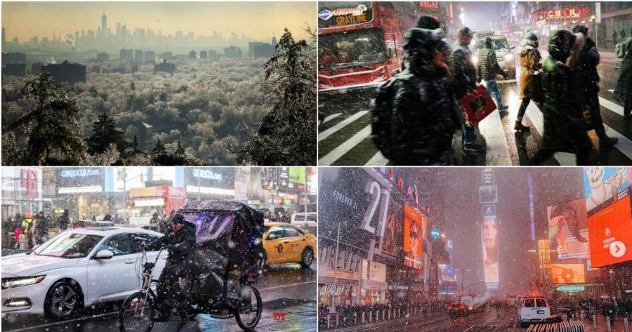 Μοναδικό βίντεο καταγράφει χιονοθύελλα να σκεπάζει τη Νέα Υόρκη – Το λευκό τοπίο του Μανχάταν