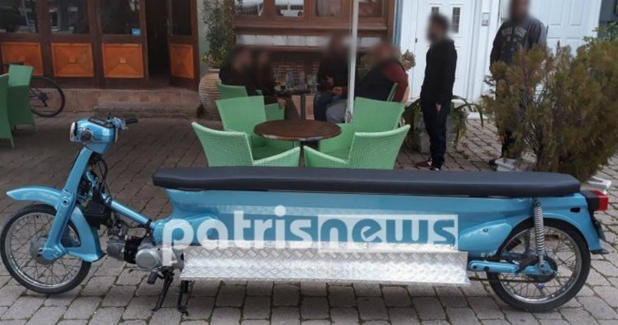 Ελληνική πατέντα: Μετέτρεψαν μηχανάκι σε λιμουζίνα στην Ηλεία