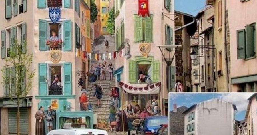 Γάλλος καλλιτέχνης φτιάχνει παραμυθένιες γειτονιές στους άχαρους τοίχους της πόλης του