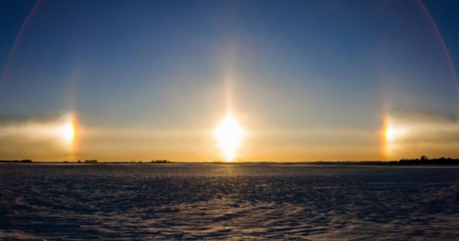 Κίνα: Τρεις ήλιοι εμφανίστηκαν ταυτόχρονα στον ουρανό – Ενα μοναδικό οπτικό φαινόμενο