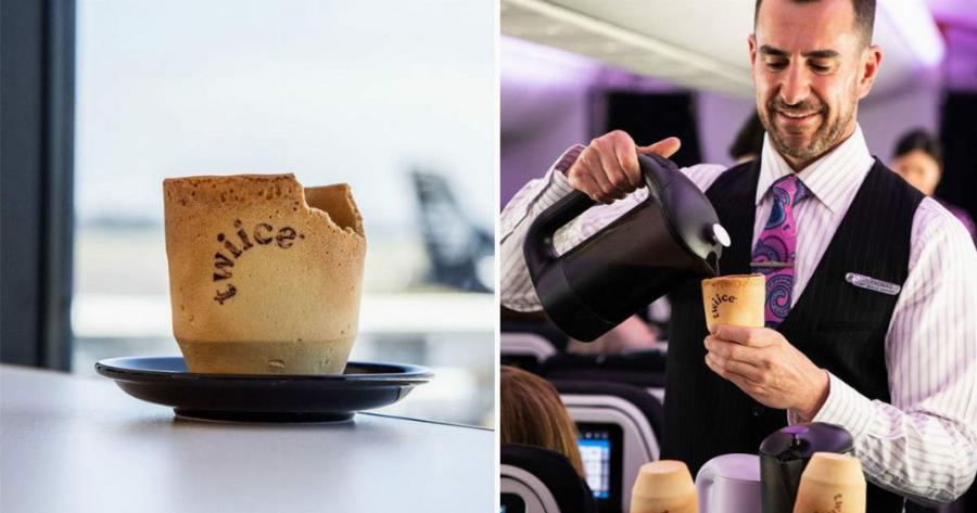 Αεροπορική εταιρεία καινοτομεί με τις κούπες καφέ που… τρώγονται!