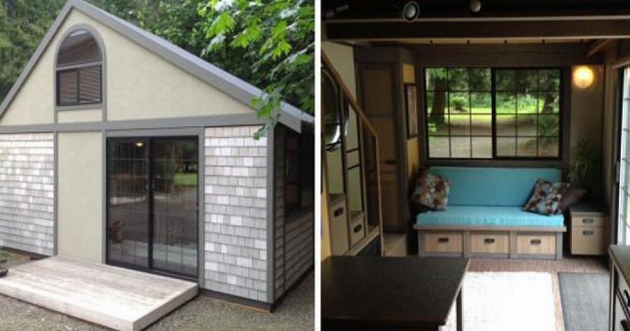 Το πιο πολυτελές μικροσκοπικό σπίτι με τζακούζι, υπέρδιπλο κρεβάτι και ηλεκτρικό τζάκι!