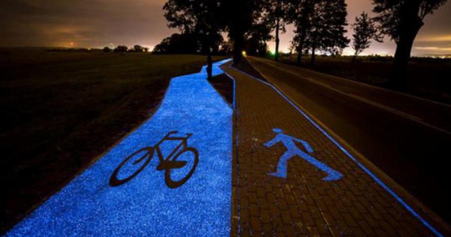 Ο ποδηλατόδρομος της Πολωνίας που φωτίζεται με ηλιακή ενέργεια