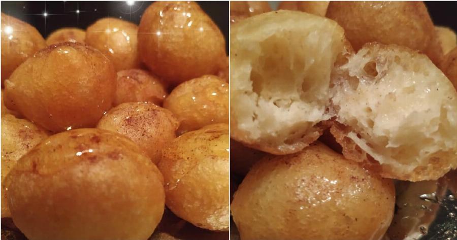 Ελληνικοί Λουκουμάδες ότι πρέπει για την καραντίνα, τραγανοί εξωτερικώς, αφράτοι μέσα που τρώγονται ακόμη και κρύοι