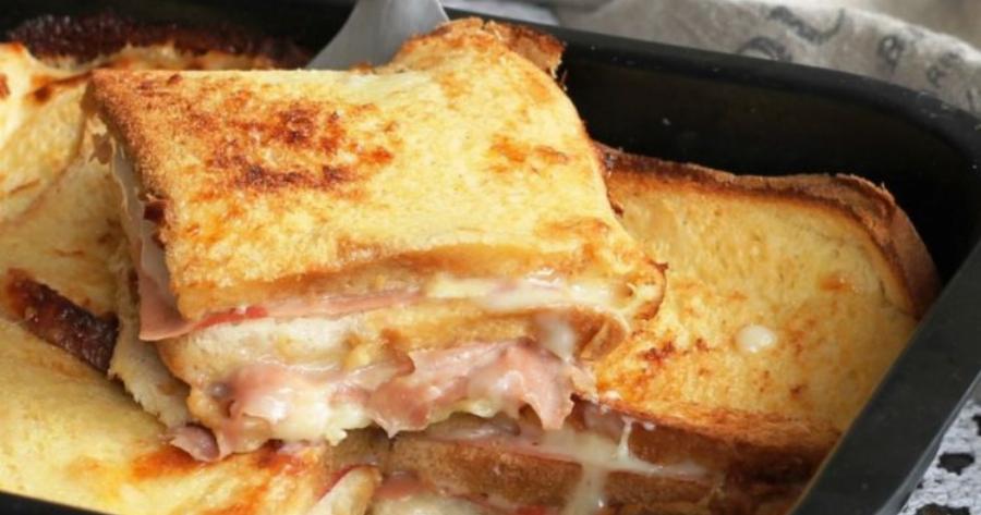 Αλμυρό Κέικ: Εύκολο και γρήγορο με ψωμί, τυρί και ζαμπόν