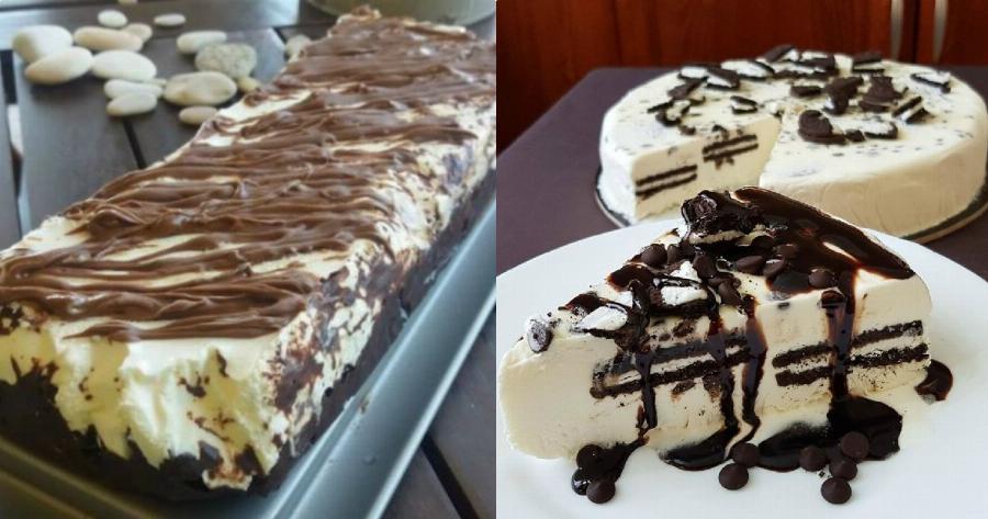 Πανεύκολη τούρτα παγωτό, χωρίς παγωτομηχανή, με μόνο 4 υλικά, έτοιμη σε 20 λεπτά!