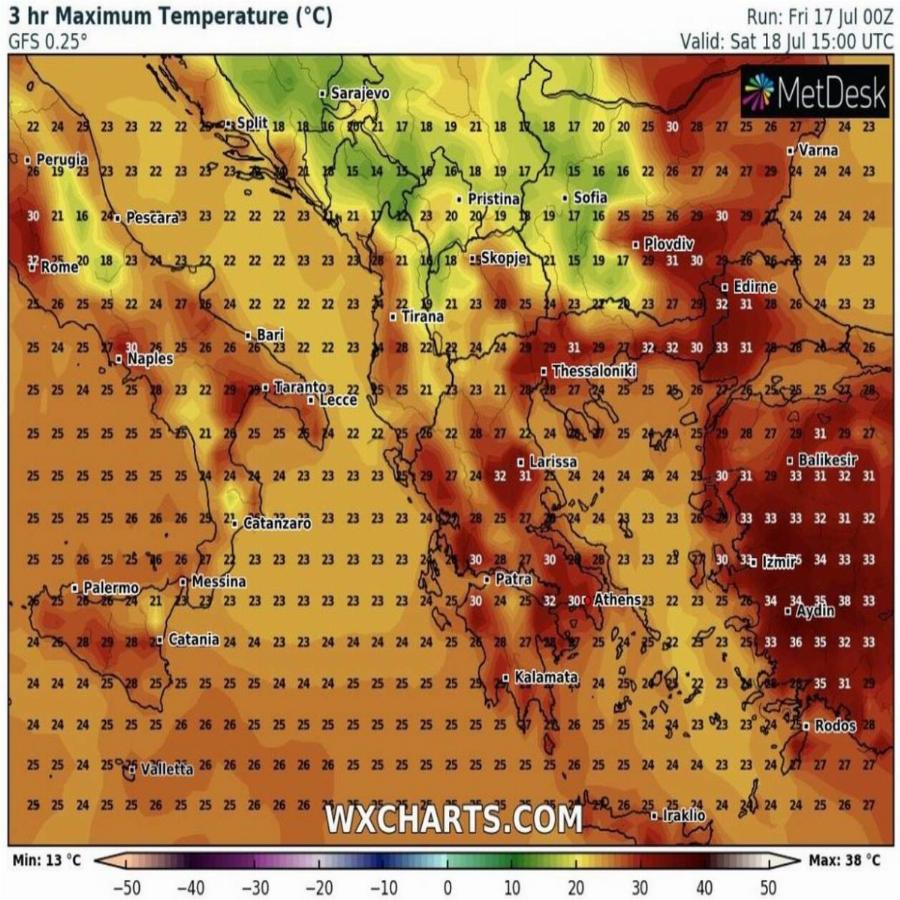 Καιρός Ιουλίου: Καυτό το τελευταίο 10ήμερο! Δείτε που θα φτάσει η θερμοκρασία