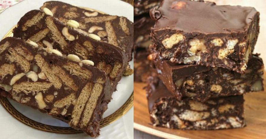 Σοκολατένιο μωσαϊκό πανέτοιμο σε μόλις 10 λεπτά με φθηνά υλικά