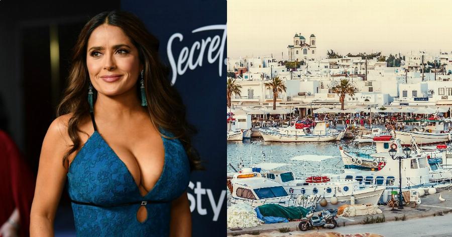 Σάλμα Χάγιεκ Πάρος: Νέες φωτογραφίες της διάσημης ηθοποιού από τις διακοπές της στην Πάρο – Πραγματική θεά