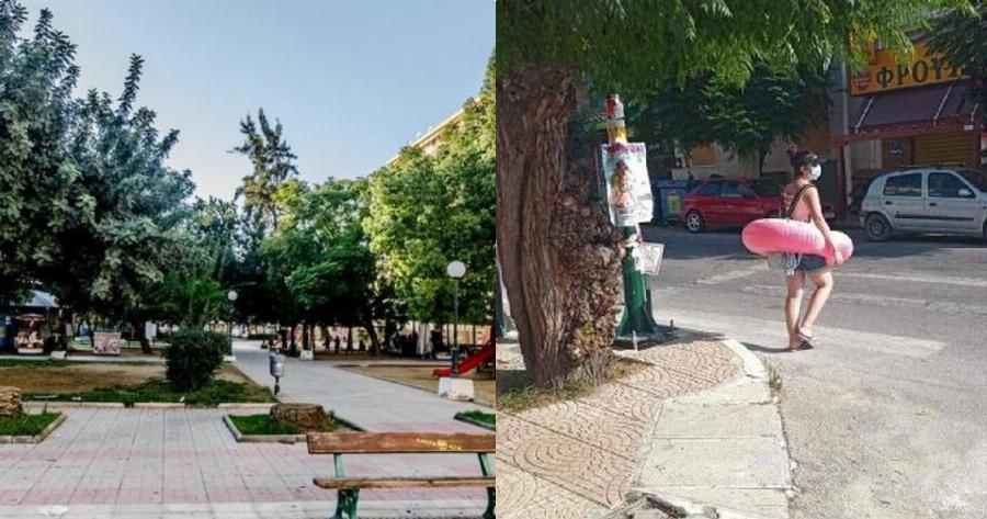 Πάτρα: Απίστευτο περιστατικό σε κεντρική πλατεία – Περπατούσε στο δρόμο φορώντας σωσίβιο στη μέση ( Εικόνα )