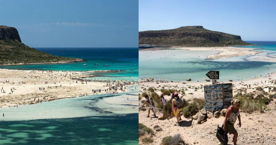 Ροζ και λευκή άμμος, μπλε, ρηχά νερά που θυμίζουν Μαλδίβες, ανοργάνωτη χωρίς είσοδο και εξωτικό τοπίο