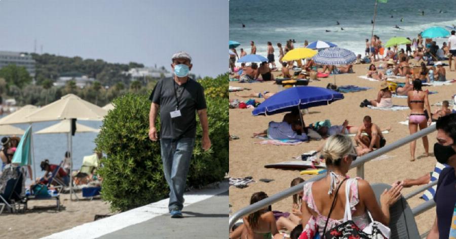 Χαλκιδική παραλίες: Με υποχρεωτικές μάσκες στις παραλίες της Χαλκιδική – Πρωτόγνωρες εικόνες στο βίντεο